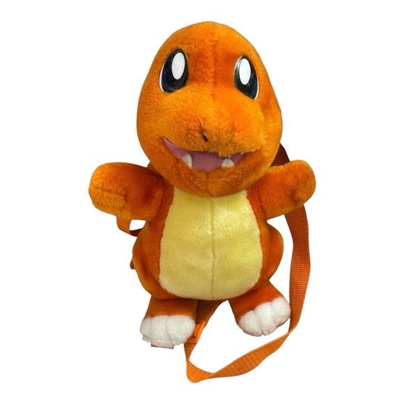 VTG ‘90s Rare Nintendo Official Pokémon Charmander Plush Zipper Backpack - Picture 1 of 8